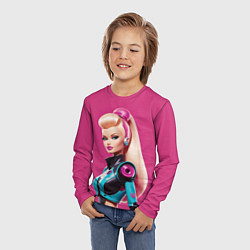 Лонгслив детский Кукла Барби - киберпанк, цвет: 3D-принт — фото 2