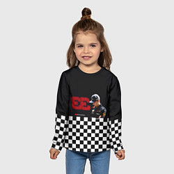 Лонгслив детский Макс Ферстаппен гонщик, цвет: 3D-принт — фото 2