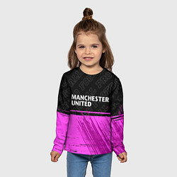 Лонгслив детский Manchester United pro football посередине, цвет: 3D-принт — фото 2