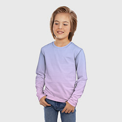 Лонгслив детский Градиент лавандовый, цвет: 3D-принт — фото 2