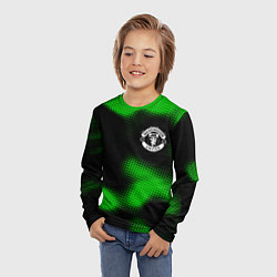 Лонгслив детский Manchester United sport halftone, цвет: 3D-принт — фото 2