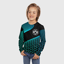 Лонгслив детский Borussia football net, цвет: 3D-принт — фото 2