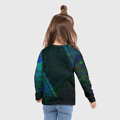 Детский лонгслив FAW sport glitch blue / 3D-принт – фото 6