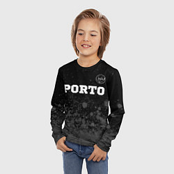 Лонгслив детский Porto sport на темном фоне посередине, цвет: 3D-принт — фото 2