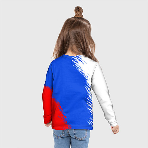 Детский лонгслив Триколор и герб России / 3D-принт – фото 6