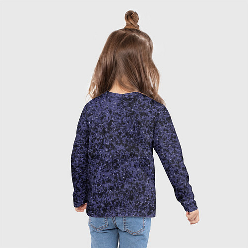 Детский лонгслив Абстракция брызги фиолетовый / 3D-принт – фото 6