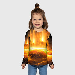 Лонгслив детский Солнечная плазма вспышки, цвет: 3D-принт — фото 2