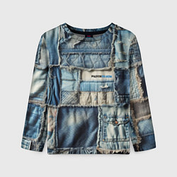 Детский лонгслив Patchwork denim - vogue