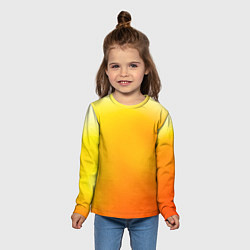 Лонгслив детский Яркий оранж, цвет: 3D-принт — фото 2