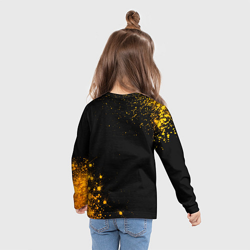 Детский лонгслив Lazio - gold gradient вертикально / 3D-принт – фото 6