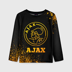 Лонгслив детский Ajax - gold gradient, цвет: 3D-принт