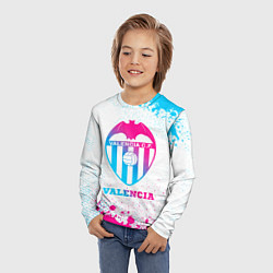 Лонгслив детский Valencia neon gradient style, цвет: 3D-принт — фото 2