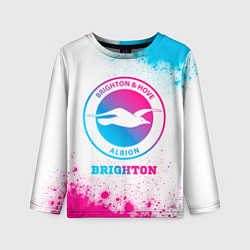 Лонгслив детский Brighton neon gradient style, цвет: 3D-принт