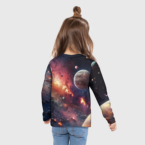 Детский лонгслив Космический мир / 3D-принт – фото 6