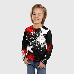 Лонгслив детский Логотип Chery Automobile на фоне брызг красок, цвет: 3D-принт — фото 2