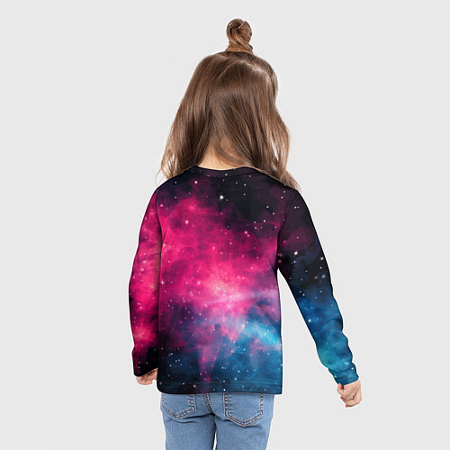 Детский лонгслив Абстрактный космос фантастика / 3D-принт – фото 6