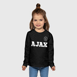 Лонгслив детский Ajax sport на темном фоне посередине, цвет: 3D-принт — фото 2