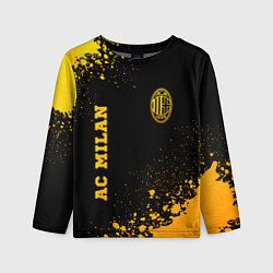 Детский лонгслив AC Milan - gold gradient вертикально