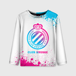Лонгслив детский Club Brugge neon gradient style, цвет: 3D-принт