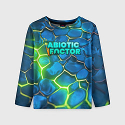 Лонгслив детский Abiotic Factor logo bright neon, цвет: 3D-принт