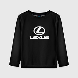 Лонгслив детский Lexus white logo, цвет: 3D-принт