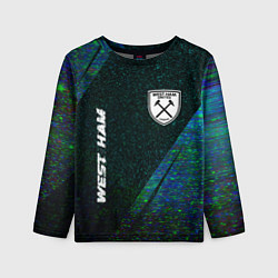 Детский лонгслив West Ham glitch blue