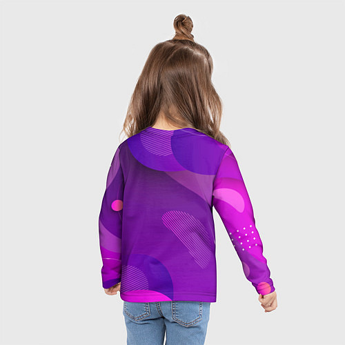 Детский лонгслив Стильная сова в одежде / 3D-принт – фото 6