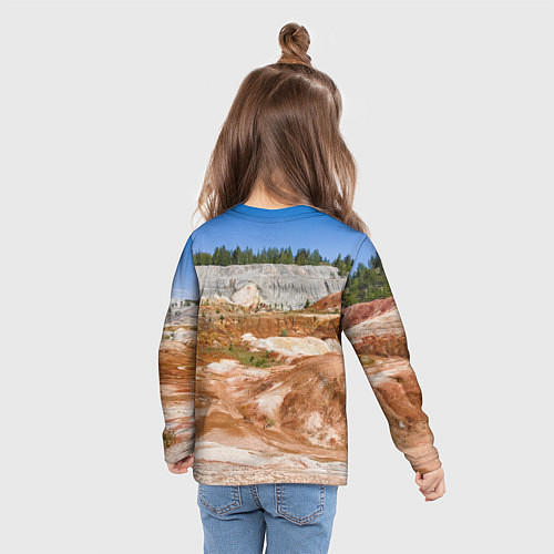 Детский лонгслив Уральский марс Троицко-Байновское месторождение / 3D-принт – фото 6