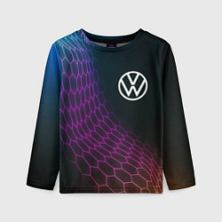 Детский лонгслив Volkswagen neon hexagon