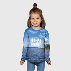 Лонгслив детский Озеро Наговье, цвет: 3D-принт — фото 2