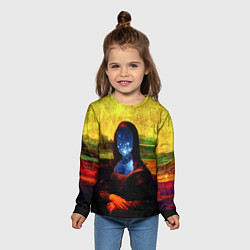 Лонгслив детский Космическая джаконда, цвет: 3D-принт — фото 2