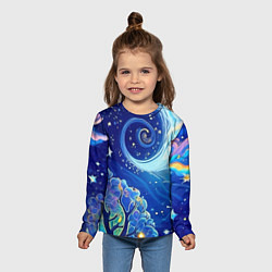 Лонгслив детский Звездный лес, цвет: 3D-принт — фото 2