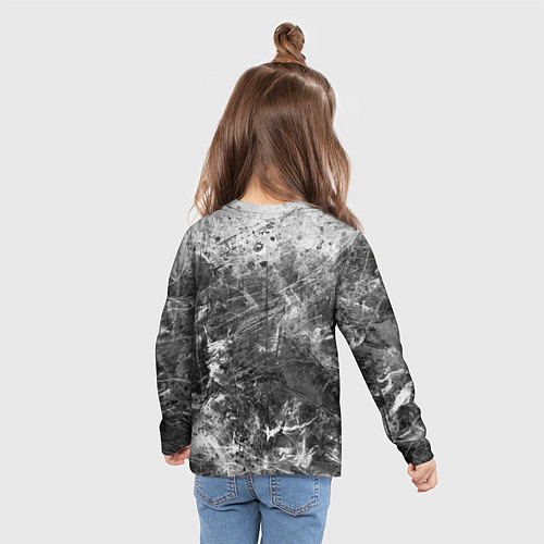 Детский лонгслив Абстракция - серый дым / 3D-принт – фото 6