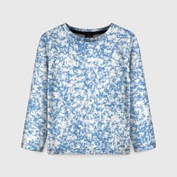 Лонгслив детский Пёстрый бело-голубой, цвет: 3D-принт