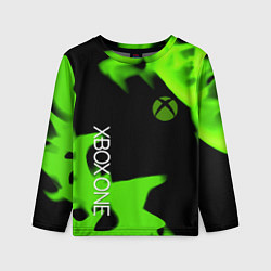 Лонгслив детский Xbox one green flame, цвет: 3D-принт