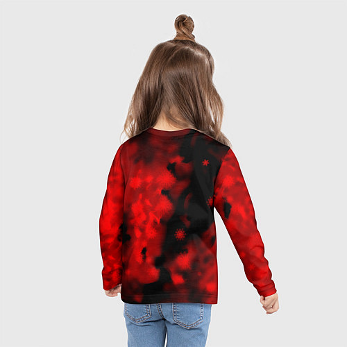 Детский лонгслив Among us красный / 3D-принт – фото 6