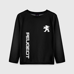Лонгслив детский Peugeot logo white, цвет: 3D-принт