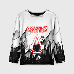 Лонгслив детский Assassins Creed огненное лого гейм, цвет: 3D-принт