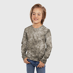 Лонгслив детский Абстракция - серый грязный гранж, цвет: 3D-принт — фото 2