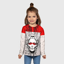 Лонгслив детский Футуристичная женщина-андроид, цвет: 3D-принт — фото 2