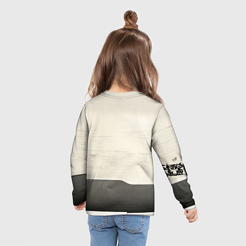 Детский лонгслив Девушка-кошка в болотной толстовке / 3D-принт – фото 6