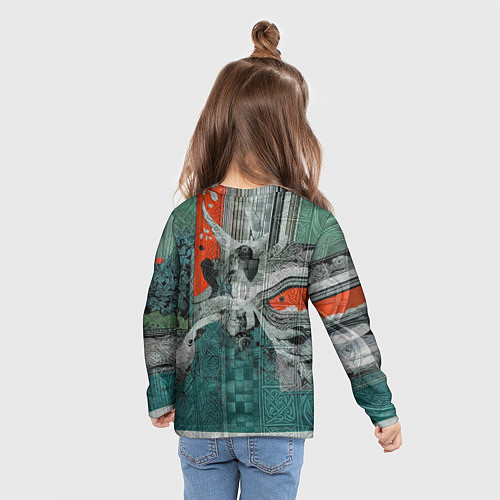 Детский лонгслив Юный послушник каратист анимешный / 3D-принт – фото 6