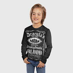 Лонгслив детский Дракула - качественная кровь, цвет: 3D-принт — фото 2