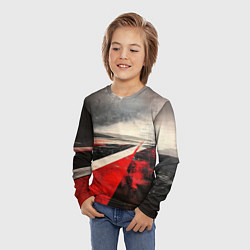 Лонгслив детский Футуристичный пейзаж в ретро стиле, цвет: 3D-принт — фото 2