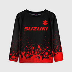 Лонгслив детский Suzuki - red gradient посередине, цвет: 3D-принт