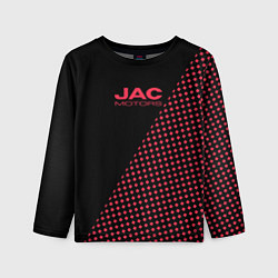 Лонгслив детский Jac motors чёрно-розовый шахматка, цвет: 3D-принт