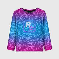 Лонгслив детский Rock star neon, цвет: 3D-принт