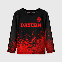 Лонгслив детский Bayern - red gradient посередине, цвет: 3D-принт