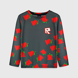 Детский лонгслив Roblox rose