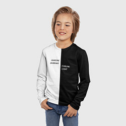 Лонгслив детский Надпись: Chasing shadows finding light, цвет: 3D-принт — фото 2